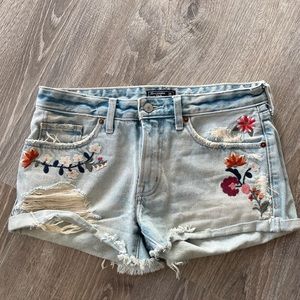 abercrombie jean shorts